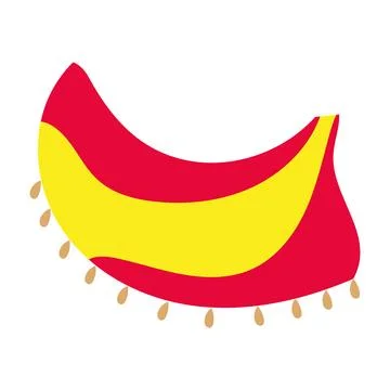 Isolated flag of Spain with a wave effect Vector Stock Illustration