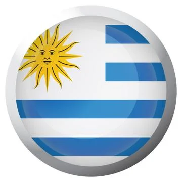Isolated flag of Uruguay Stock Illustration
