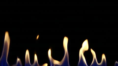 Isolated flame on black Stock Footage 68571885