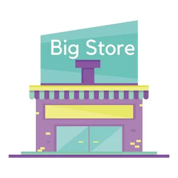 Isolated flat big store icon Stock Illustration