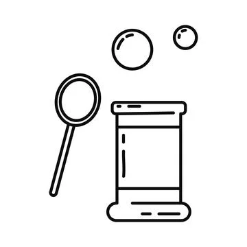 Isolated flat bubble maker toy sketch icon Vector Stock Illustration