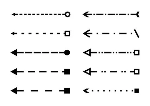 Isolated Flat Design Arrow Collection Set Premium Vector Stock Illustration