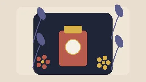 Isolated flat design scale icon with colorful buttons and speakers on dark .. Stock Illustration