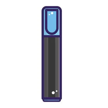 Isolated flat highlighter icon school supply icon Stock Illustration
