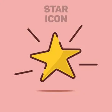 Isolated Flat Star Icon Vector Illustration Background Stock Illustration