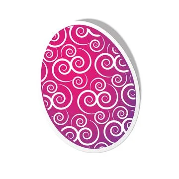 Isolated Flat Style Purple Painted, Ornamentally Patterned Easter Egg - Tem.. Illustrazione stock