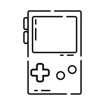 Isolated flat videogame console toy sketch icon Vector Stock Illustration