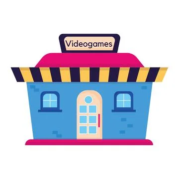 Isolated flat videogames store icon Stock Illustration