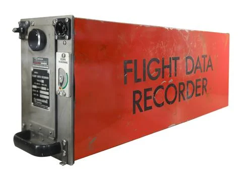 Isolated Flight Data Recorder Stock-Fotos