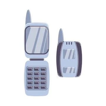 Isolated flip phone. Stock Illustration