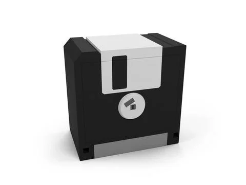Isolated floppy safe over white background isolated floppy safe over white... Stock Photos