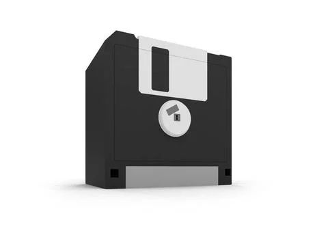 Isolated floppy safe over white background isolated floppy safe over white... Stock Photos