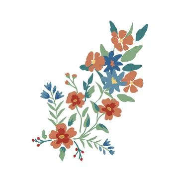 Isolated floral bunch Stock Illustration