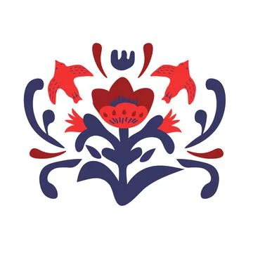 Isolated floral element Stock Illustration