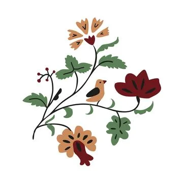 Isolated floral element Stock Illustration