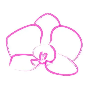 Isolated flower outline Stock Illustration