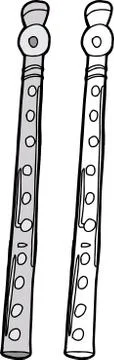 Isolated flute Stock Illustration