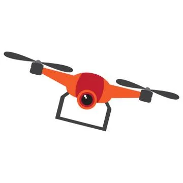 Isolated flying drone Stock Illustration