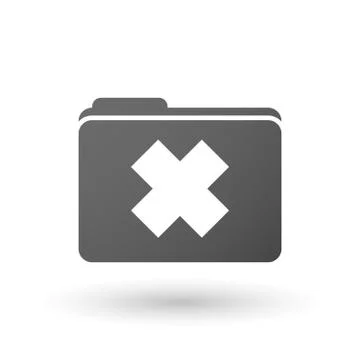 Isolated folder icon with an irritating substance sign Stock Illustration