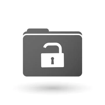 Isolated folder icon with a lock pad Stock Illustration