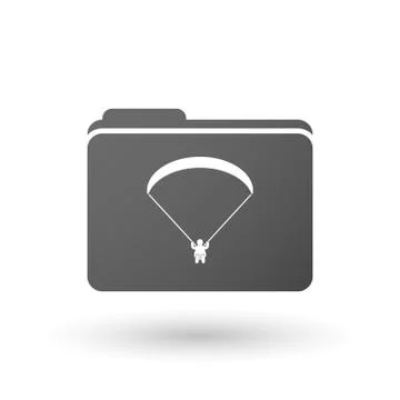 Isolated folder icon with a paraglider Stockillustratie