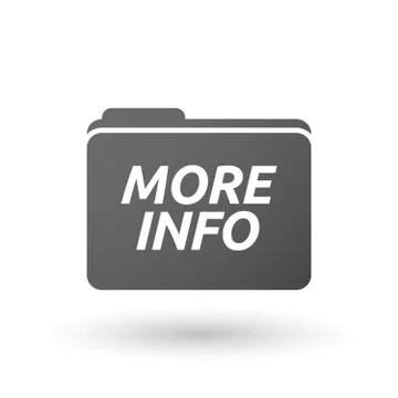 Isolated folder icon with    the text MORE INFO Stock Illustration