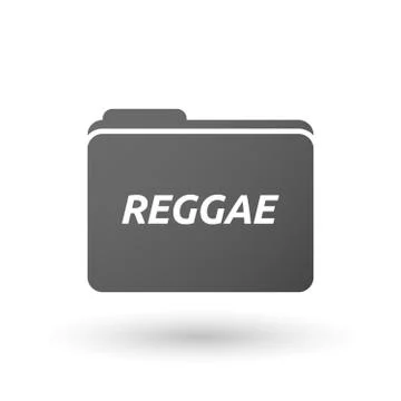 Isolated folder icon with    the text REGGAE Stock Illustration