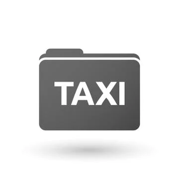 Isolated folder icon with    the text TAXI Stock Illustration