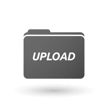 Isolated folder icon with    the text UPLOAD Stock Illustration