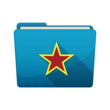 Isolated folder with  the red star of communism icon Stock Illustration