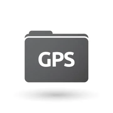 Isolated folder signal with  the Global Positioning System acronym GPS Stock Illustration