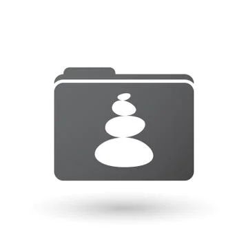Isolated folder signal with  a stacked zen stones Illustrazione stock