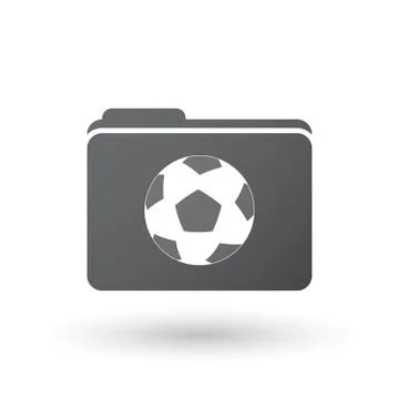 Isolated folder with  a soccer ball Illustrazione stock