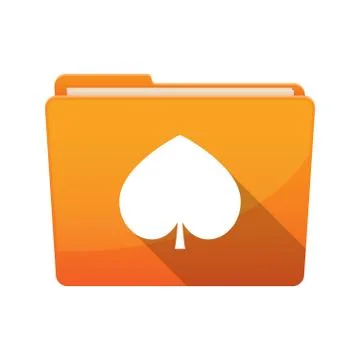 Isolated folder with  the  spade  poker playing card sign Stock Illustration