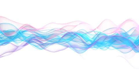 Isolated form of smoke background. 3d illustration, 3d rendering. Stock Illustration