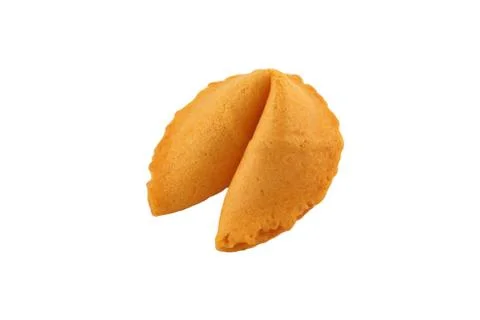 Isolated fortune cookie Stock Photos