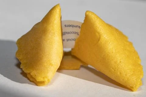 Isolated fortune cookie. Stock Photos