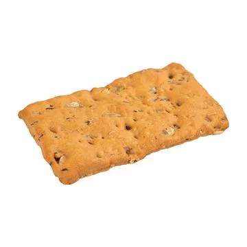 Isolated fresh baked flat multigrain bread Stock Photos