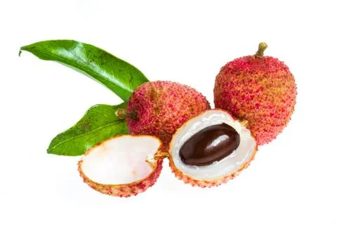 Isolated fresh lychees fruit Stock-Fotos
