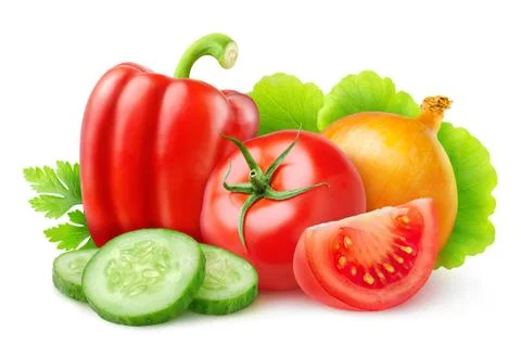 Isolated fresh vegetables Stock Photos