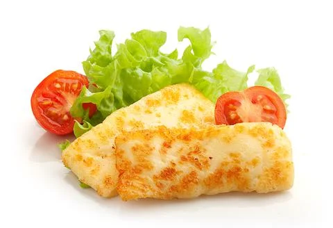 Isolated fried cheese Stock Photos