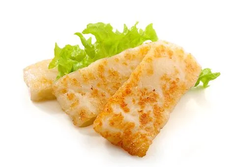 Isolated fried cheese Stock Photos