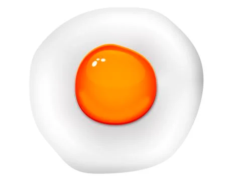 Isolated fried egg Stock Illustration