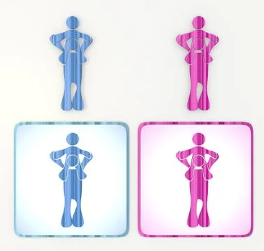 Isolated  friendly dad in box lable  icon Stock Illustration