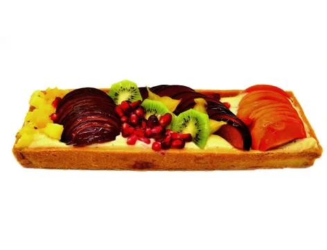 Isolated fruit cake Stock Photos