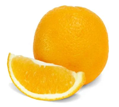 Isolated Fruit Oranges on a white background Stock Photos