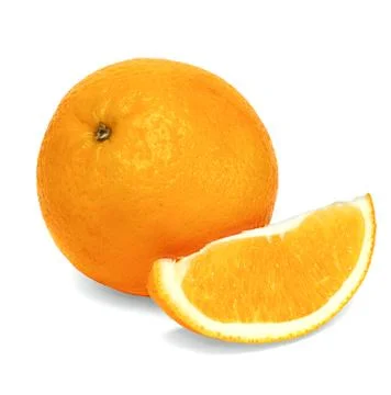 Isolated Fruit Oranges on a white background Stock Photos