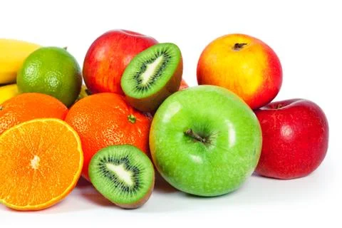 Isolated fruit on a white background Stock Photos