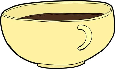 Isolated Full Cup of Coffee Stock Illustration