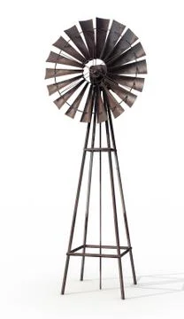 Isolated full windmill Stock Illustration